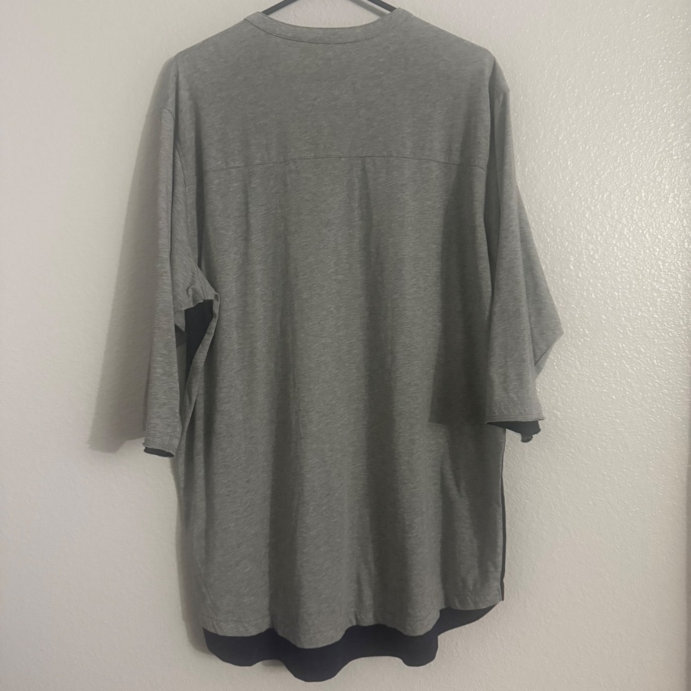 Houston Astros MLB X Nike Dri-FIT Navy Grey 3/4 Sleeve Henley Shirt Men's XXL - Picture 6 of 7